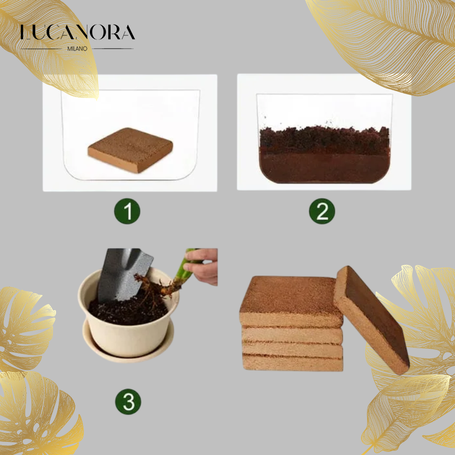 EcoBloom™ Cărămizi de cocos organice pentru plante