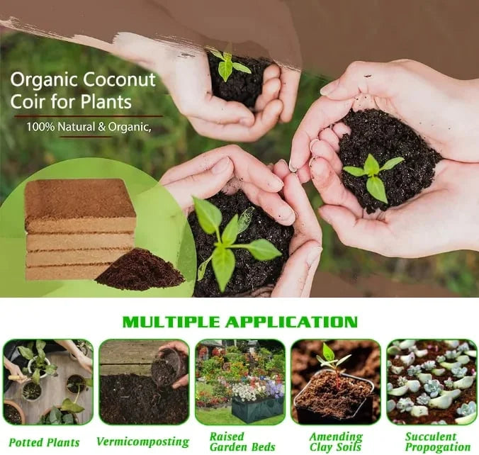 EcoBloom™ Cărămizi de cocos organice pentru plante