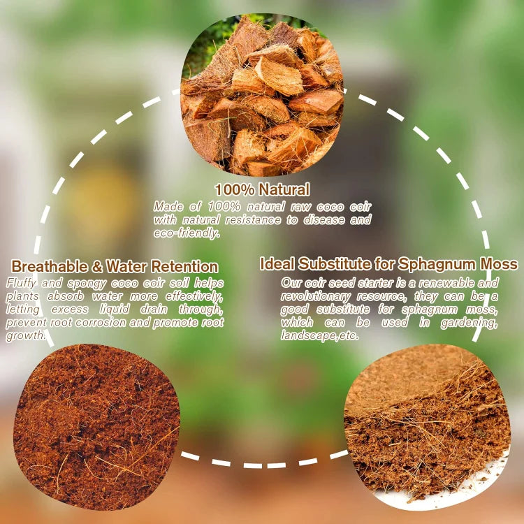 EcoBloom™ Cărămizi de cocos organice pentru plante