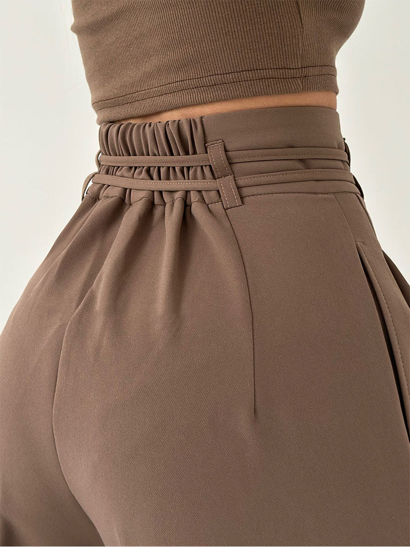 Eva Alberto™ Pantaloni largi cu talie înaltă