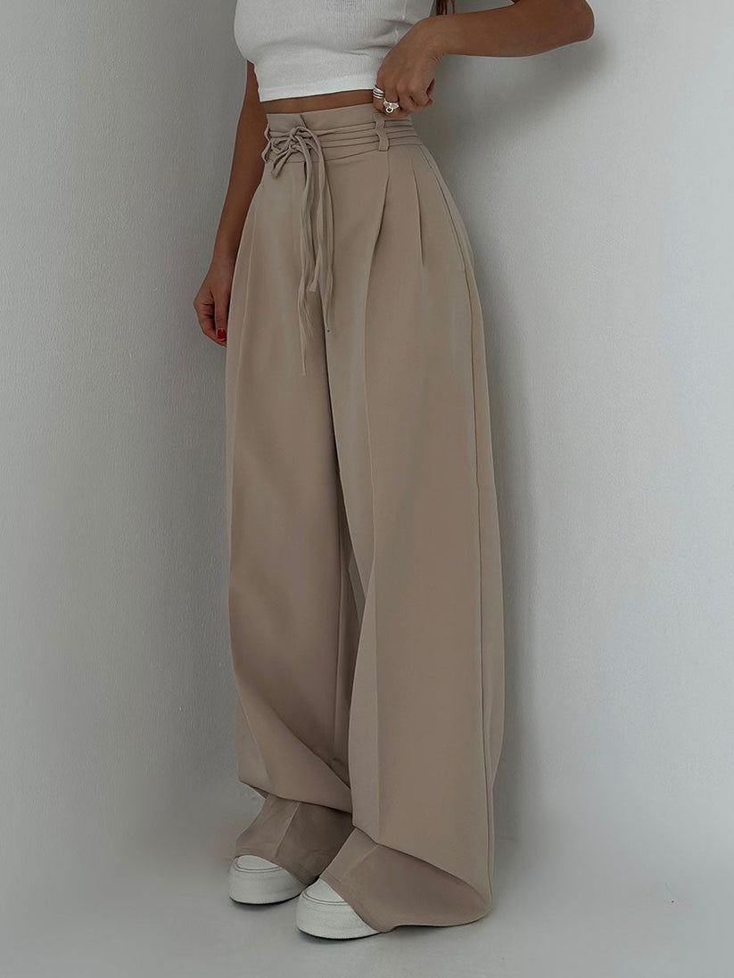 Eva Alberto™ Pantaloni largi cu talie înaltă