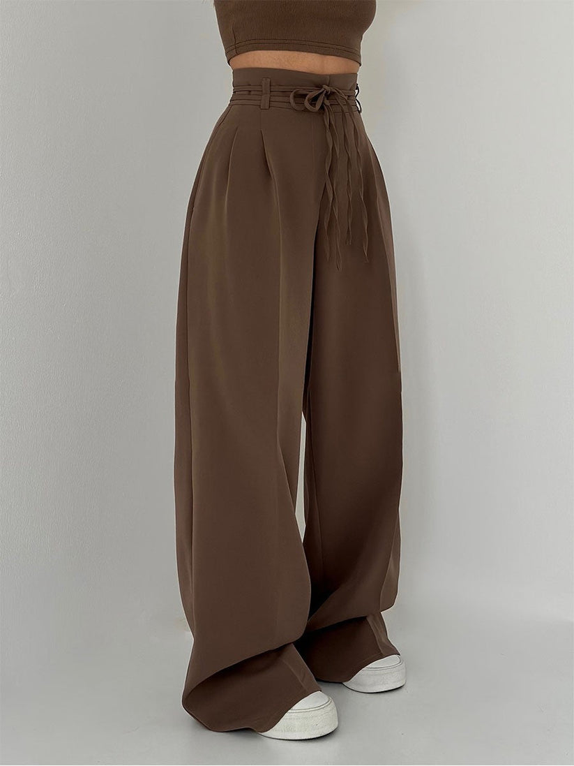 Eva Alberto™ Pantaloni largi cu talie înaltă