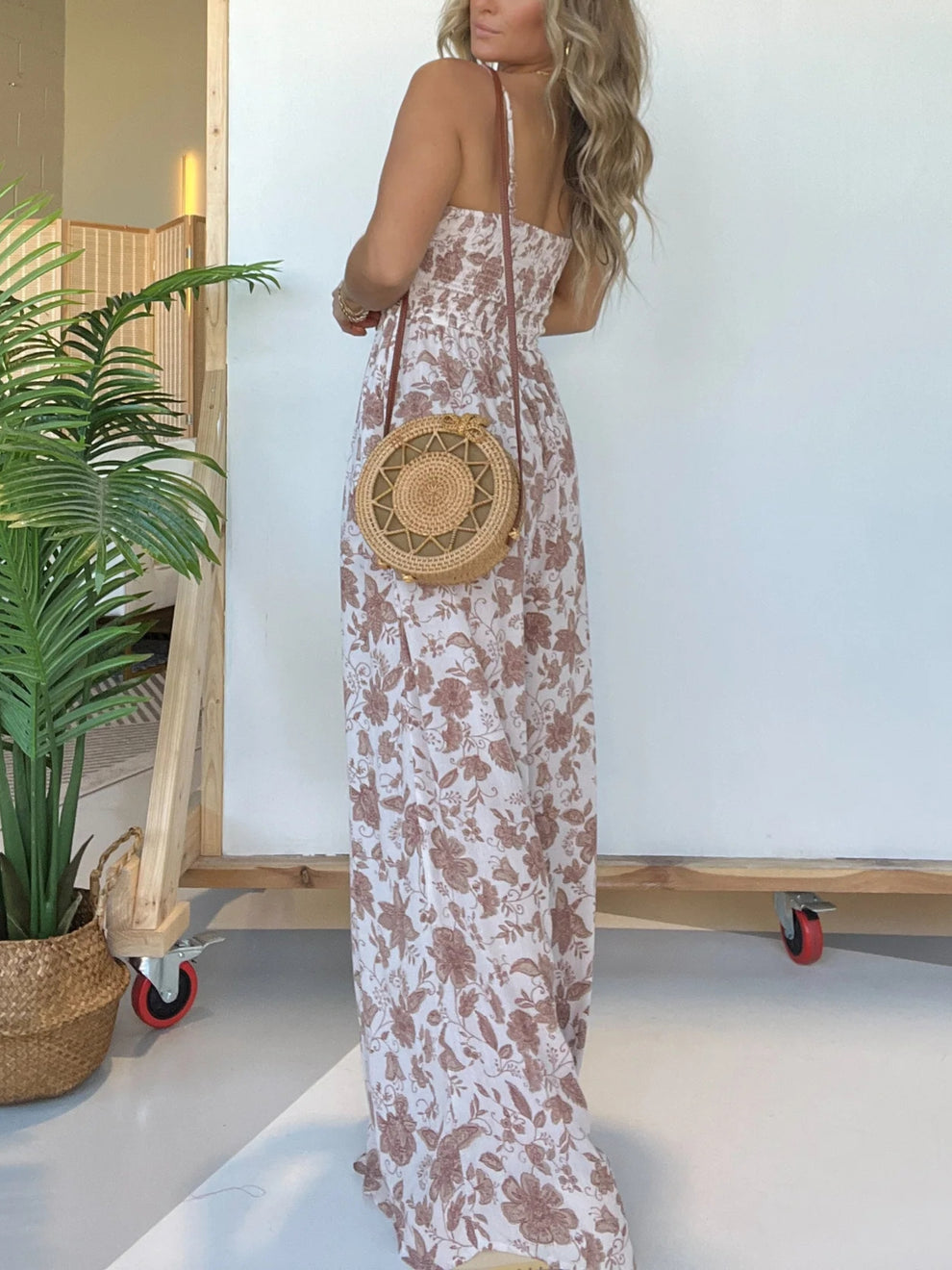 Solange Grieco™ Salopetă florală cu picioare largi