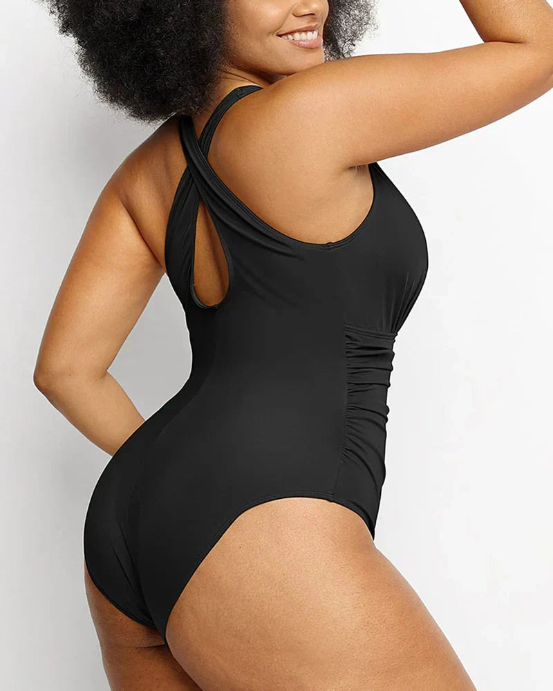 SwimWave™ Costum de baie cu decolteu în V