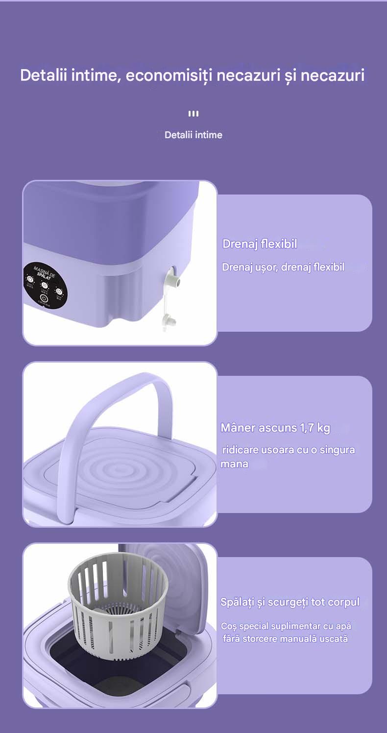 WashMate™ Mașină de Spălat Pliabilă Portabilă