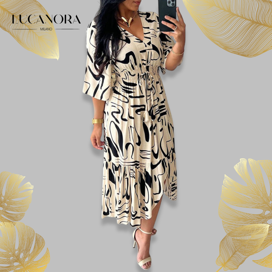 Zaira Montalto™ Rochie cu imprimeu de cerneală