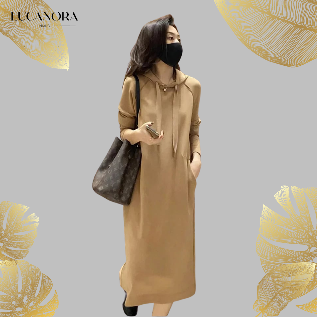 Adriana Del Pozo™️ Rochie casual cu gluga