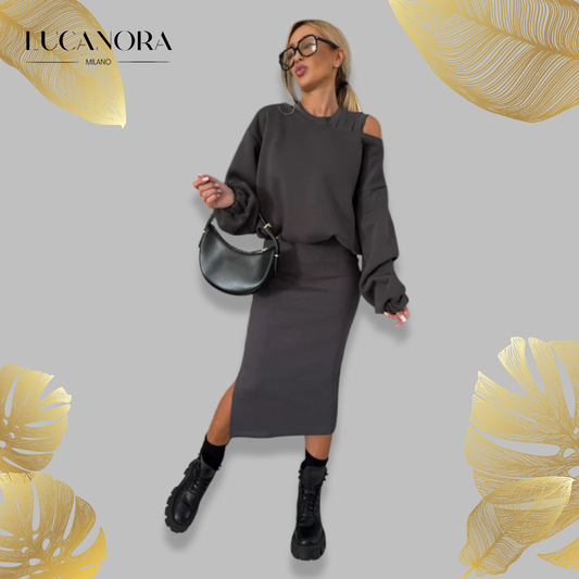 Asia Bonfanti™ Rochie elegantă și set pulover