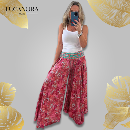 Avery™ Pantaloni largi cu imprimeu