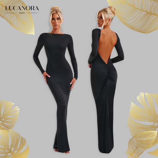 Azaïs™️ Rochie maxi cu croiala adanca
