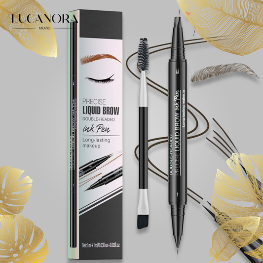 BrowFork™ Creion de sprâncene impermeabil 2 în 1 cu perie