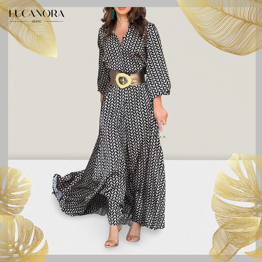 Carlotta™ Rochie lunga retro eleganta