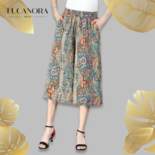CurvyCharm™ Pantaloni elastici cu picior larg