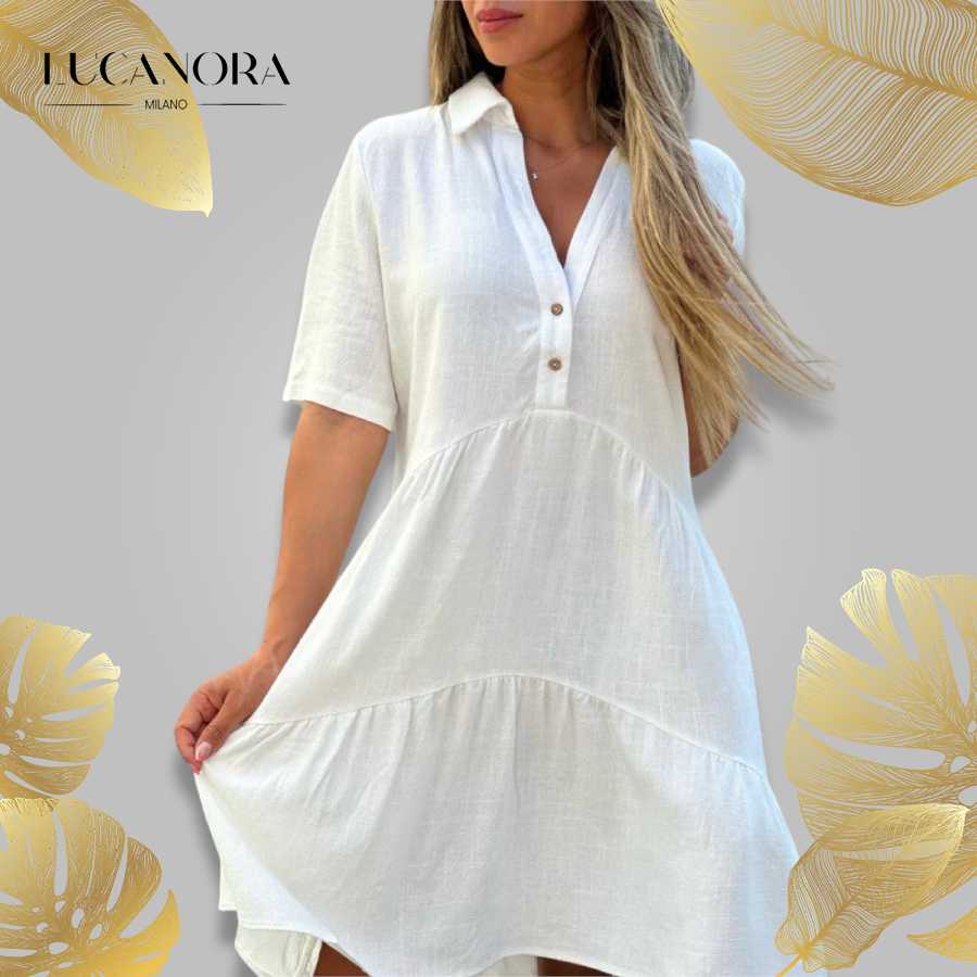 Eliza Philips™ Rochie lejeră cu nasturi