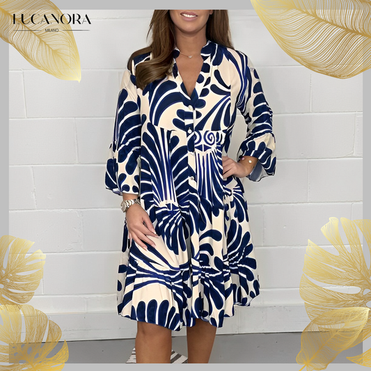 Grazielle™ Rochie Lejeră Lejeră, cu Decolteu în V și Model Floral
