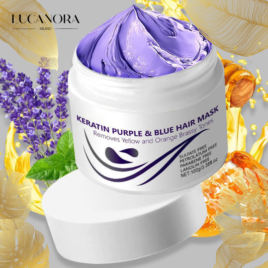 KeraGlow™ Mască de păr violetă cu keratină