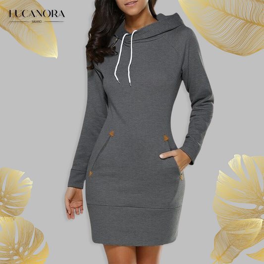 Margot™ Rochie pulover casual cu buzunare