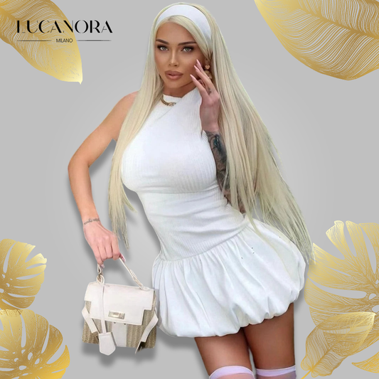 Miya™ Rochie elegantă cu puf
