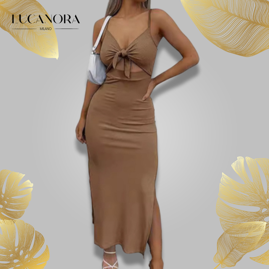 Quinn Day™️ Rochie hollow split body