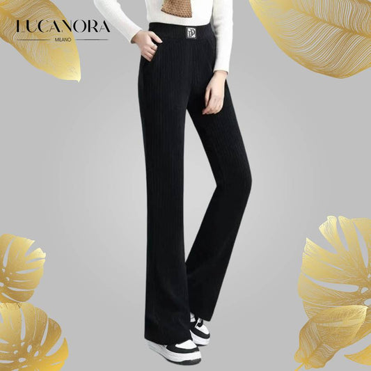 Rufina Spada™ Pantaloni călduroși cu talie elastică
