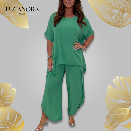 Sabrina Set™️ Floaty 2pcs set de pantaloni și cămașă
