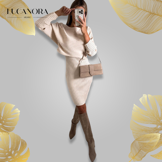 Stella Juliano™ Set rochie și pulover din două piese