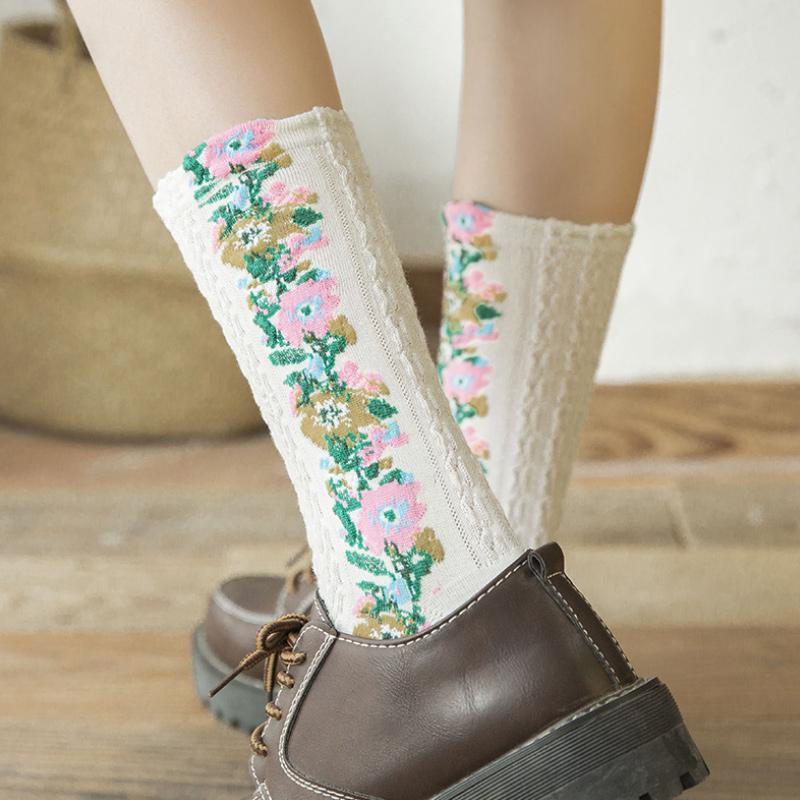 Vimoda™️ Sosete vintage brodate cu flori