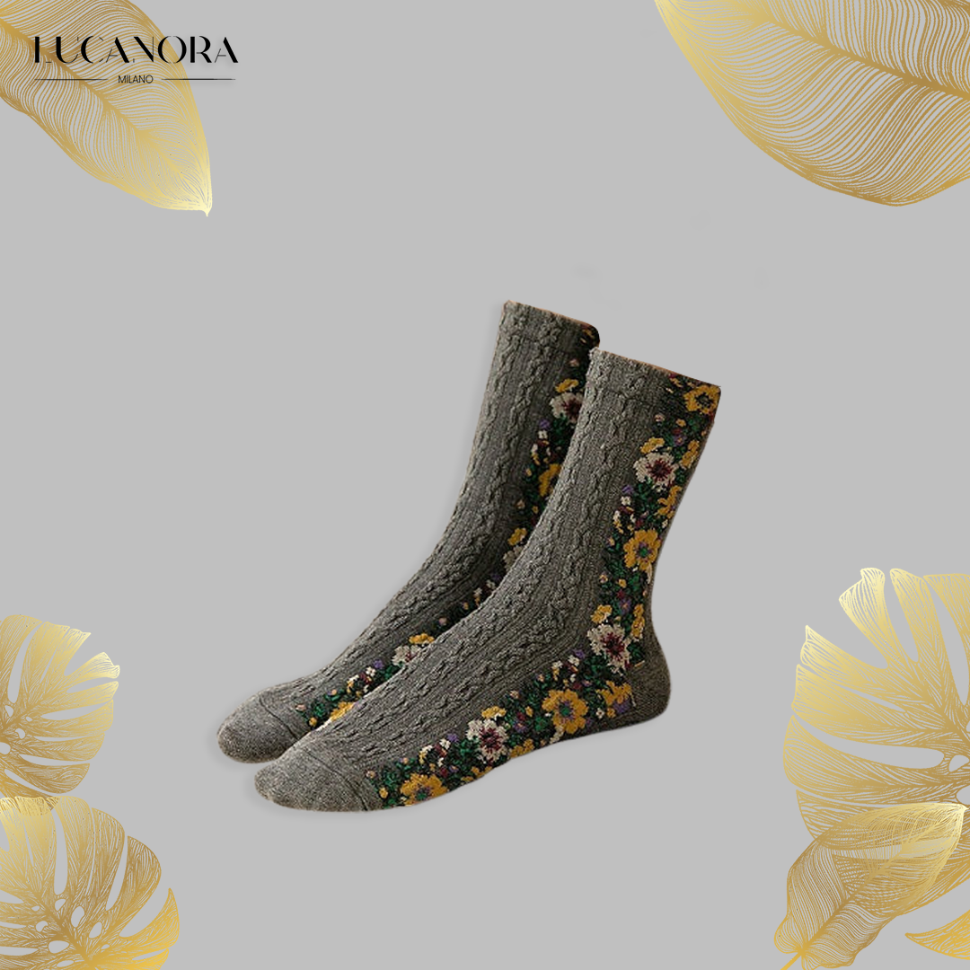 Vimoda™️ Sosete vintage brodate cu flori